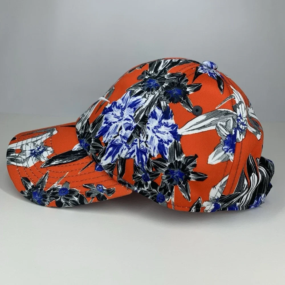 Floral Orange Womens Nike Hat 1Size Heritage86 OSFM Strapback Baseball Cap